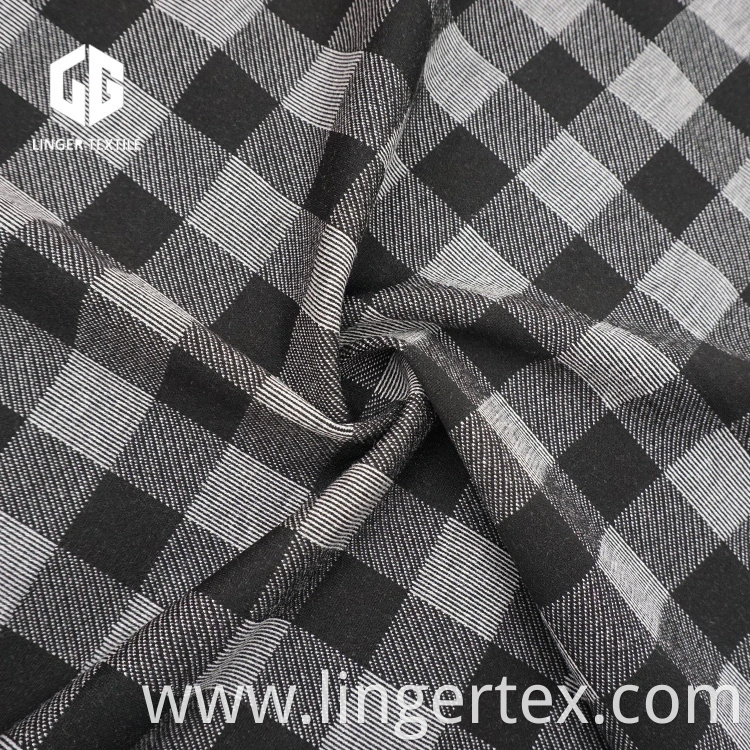 Check Design Classic Jacquard Interlock Cotton Fabric for Fashion